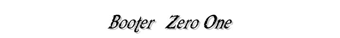 Booter - Zero One font